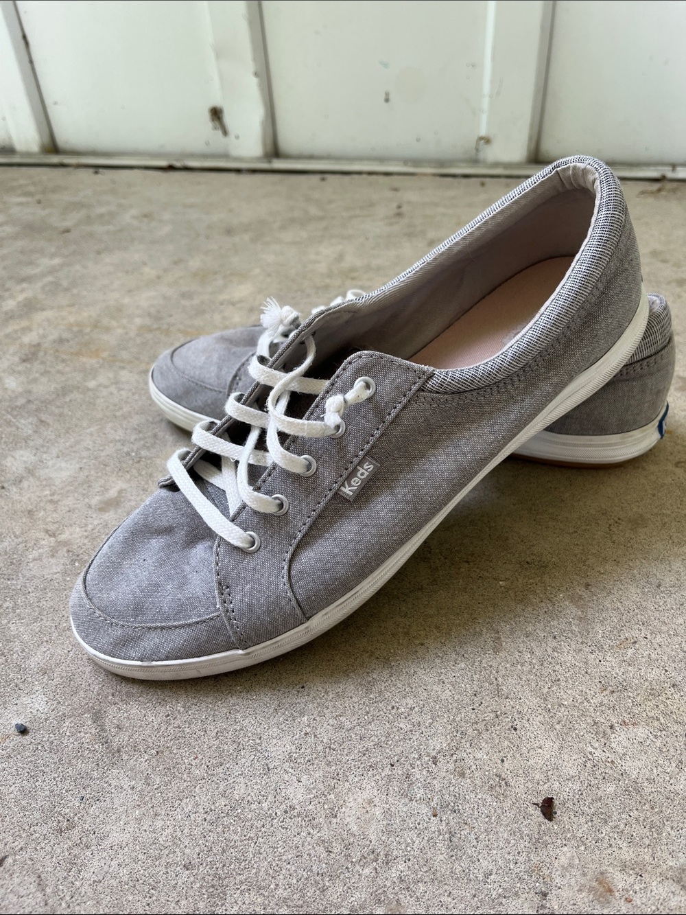 Keds Women's Light Gray Canvas Low-Top Sneakers